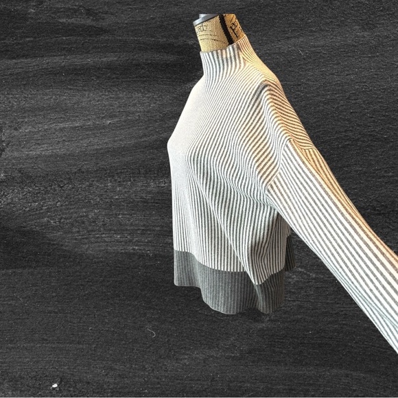 Rachel Zoe Striped Mock Neck Sweater #002 - Picture 7 of 13